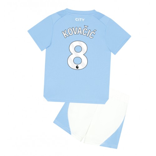 Fotbalové Dres Manchester City Mateo Kovacic #8 Dětské Domácí 2023-24 Krátký Rukáv (+ trenýrky)